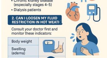 Q. It’s summer and I’m sweating a lot—can I drink more water even though I’m on a fluid restriction?